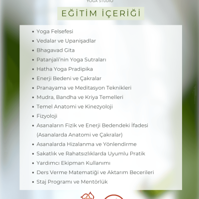 DEVA YOGA STUDIO 200 SAAT TEMEL YOGA UZMANLIK PROGRAMI
