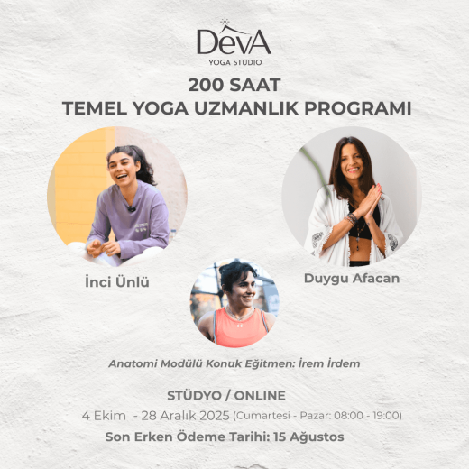 Deva Yoga 200 Saat Yoga Uzmanlaşma & Eğitmenlik Eğitimi